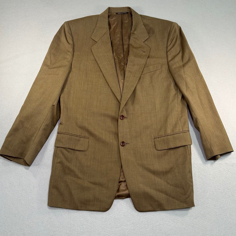 Canali Proposta Sport Coat Mens 52 R Brown 100% Wool 2 Button Blazer